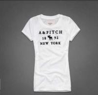 dames abercrombie fitch korte tees 1892 new york wit Almere Stad Shop 2xp9v769